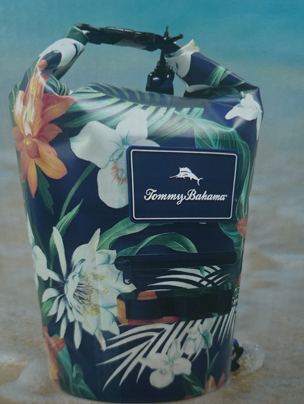 Tommy Bahama Navy Tropical Waterproof Duffle Dry Bag, Boat,Beach,Travel New